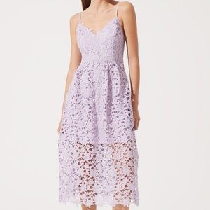 LACE A LINE MIDI DRESS